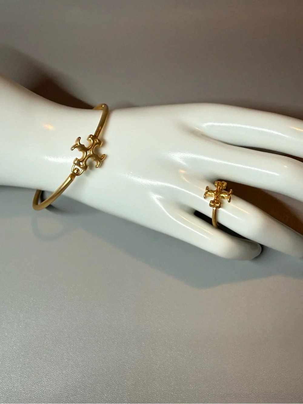 Tory Burch Gold Logo Bangle Bracelet